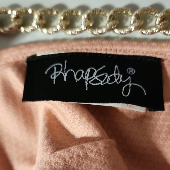 Rhapsody Rare, Vintage Cocktail Mini Dress with V-Neck & Jewel Straps - Picture 2 of 11